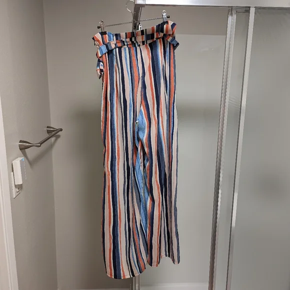 Bar III Wide Leg Striped Pants Size Large Multicolored - Picture 3 of 6